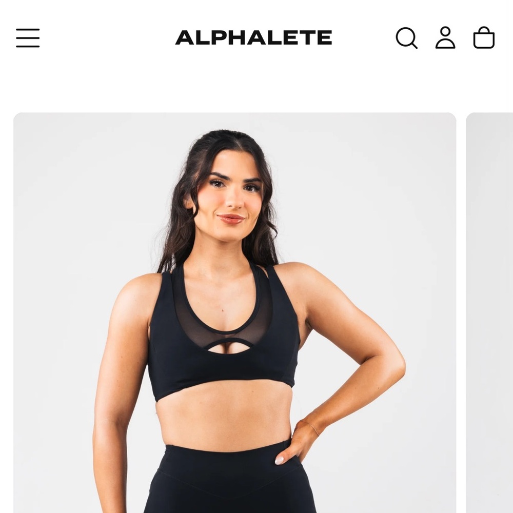 Alphalete Black Sports Bra